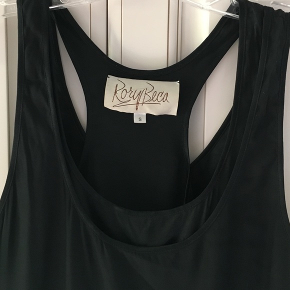 Rory Beca black double layer Razorback silk top - Picture 2 of 5